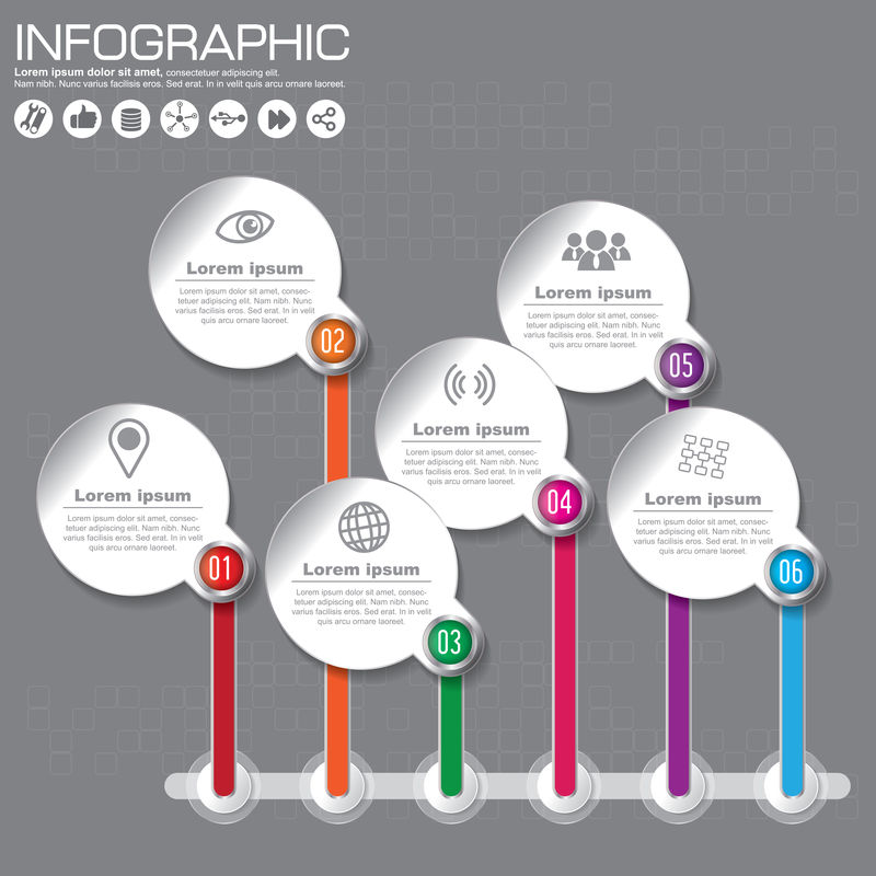 时间线信息图形设计模板,过程图,矢量E