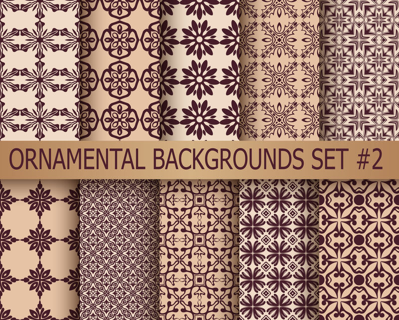 收集无缝的纹样图案。设计模板