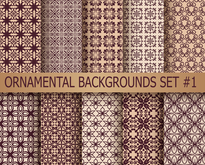 收集无缝的纹样图案。设计模板