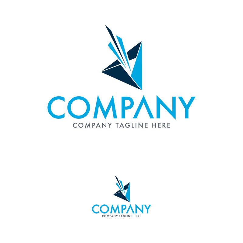 棱镜字母A标志模板