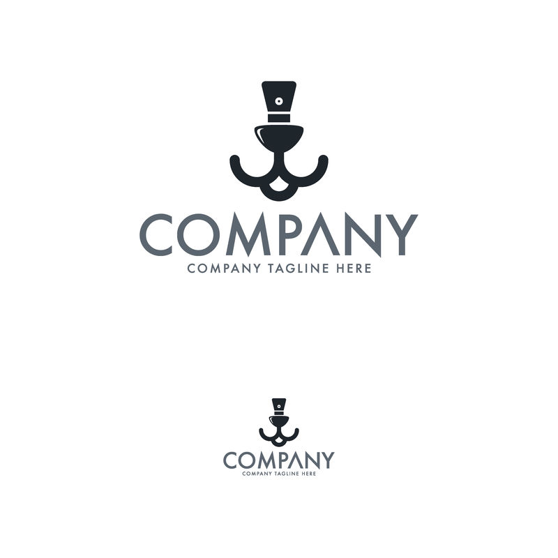 简约、现代的宠物和香水徽标模板