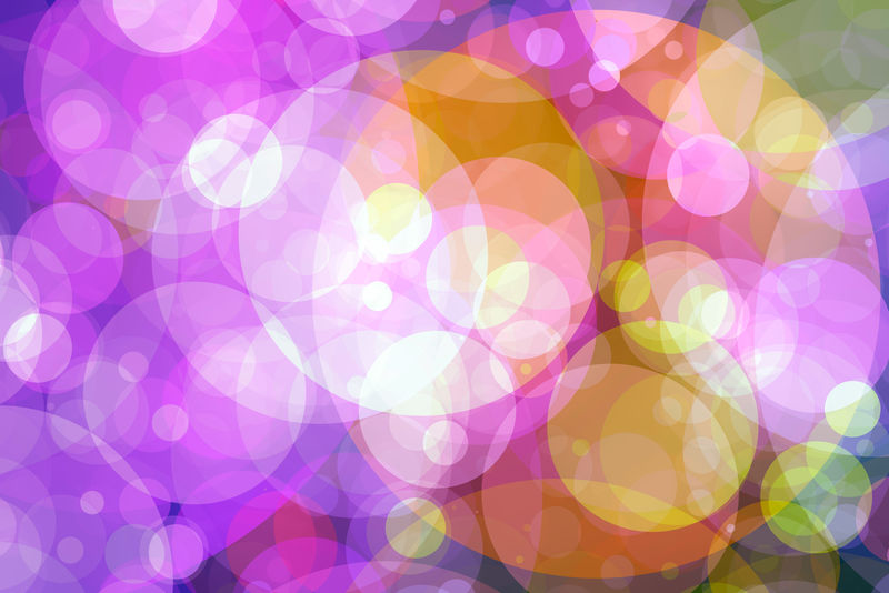 许多彩色透明光气泡背景