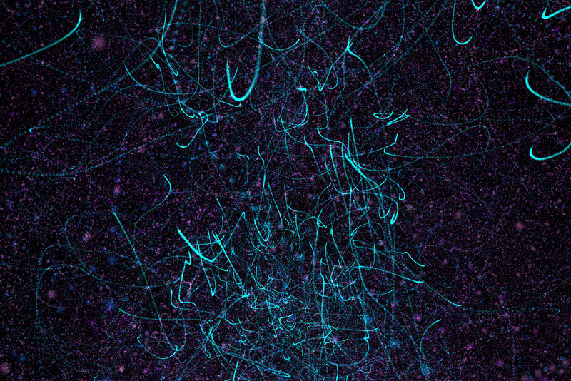 有彩色线条的背景-不同的色调和厚度