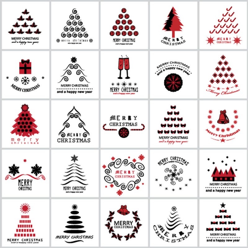 设置圣诞图标-白色背景隔离-矢量插图-平面设计-用于网页-网站-应用程序-打印-演示模板-移动应用程序和宣传材料-手绘
