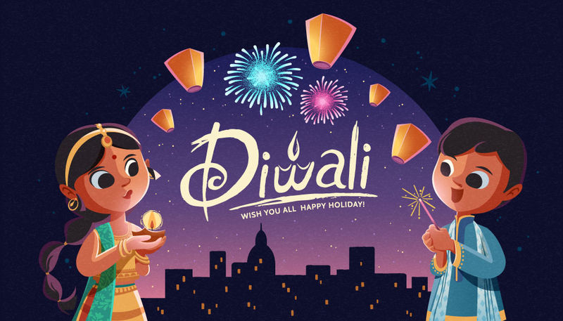 矢量排灯节设计