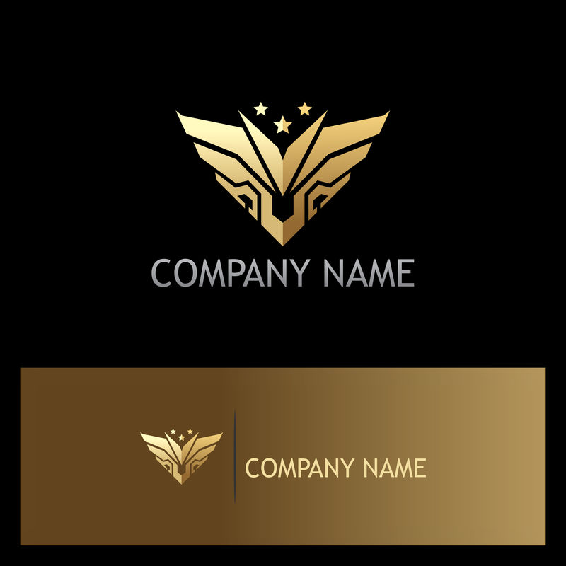 矢量的金色logo标志
