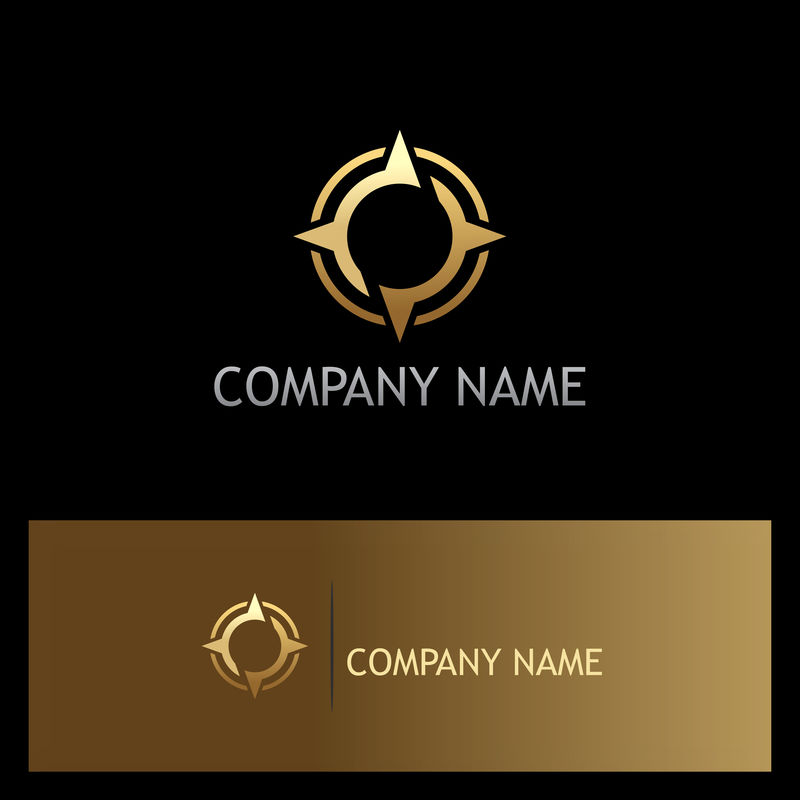 矢量的金色logo标志