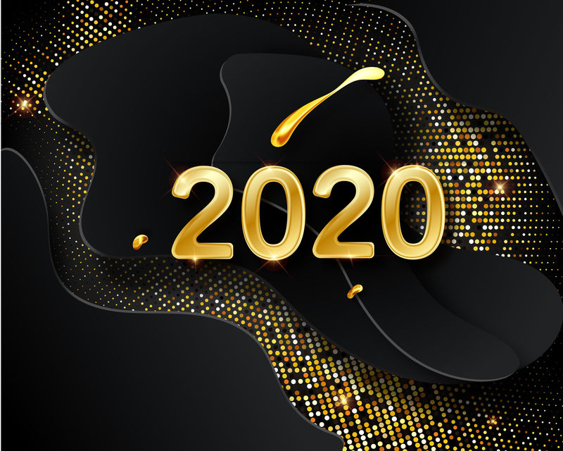 2020新年创意设计理念-3D渲染图像