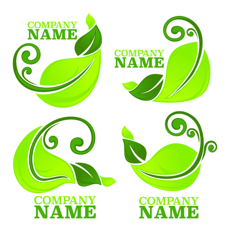 叶框架、标签和贴纸的矢量采集