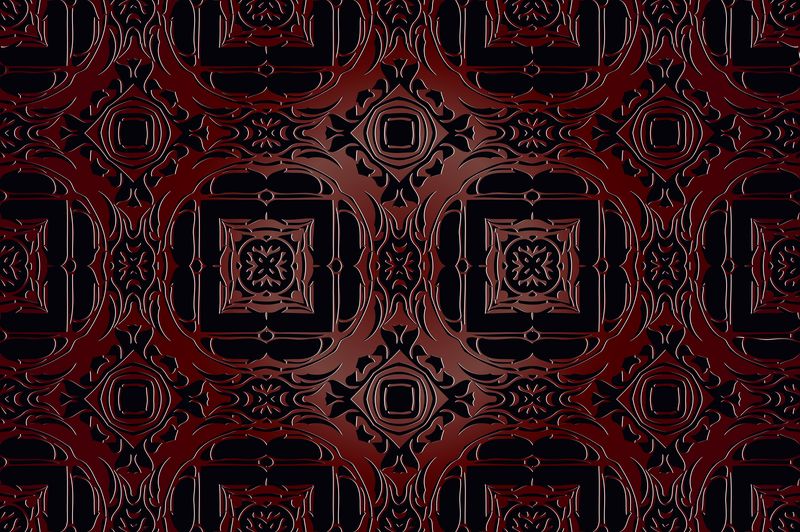 装饰性窗花复古图案深色背景压花皮革艺术