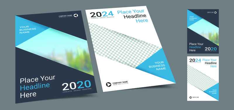 海报封面设计模板-A4版面-带照片背景-CMYK 2色调-适合年度报告、提案、公文包、小册子、传单、传单、目录、杂志、小册子