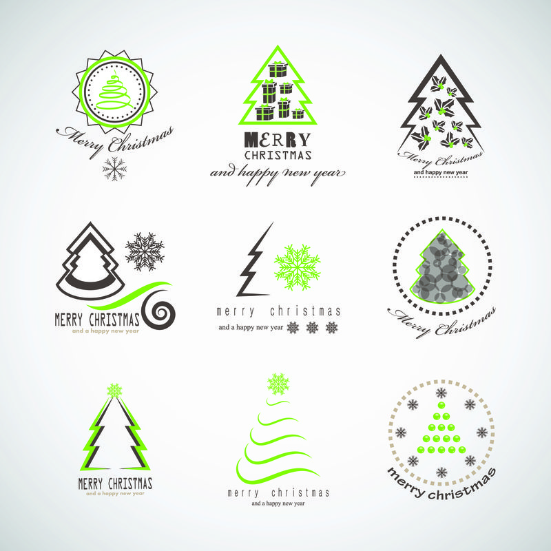 矢量圣诞树图标