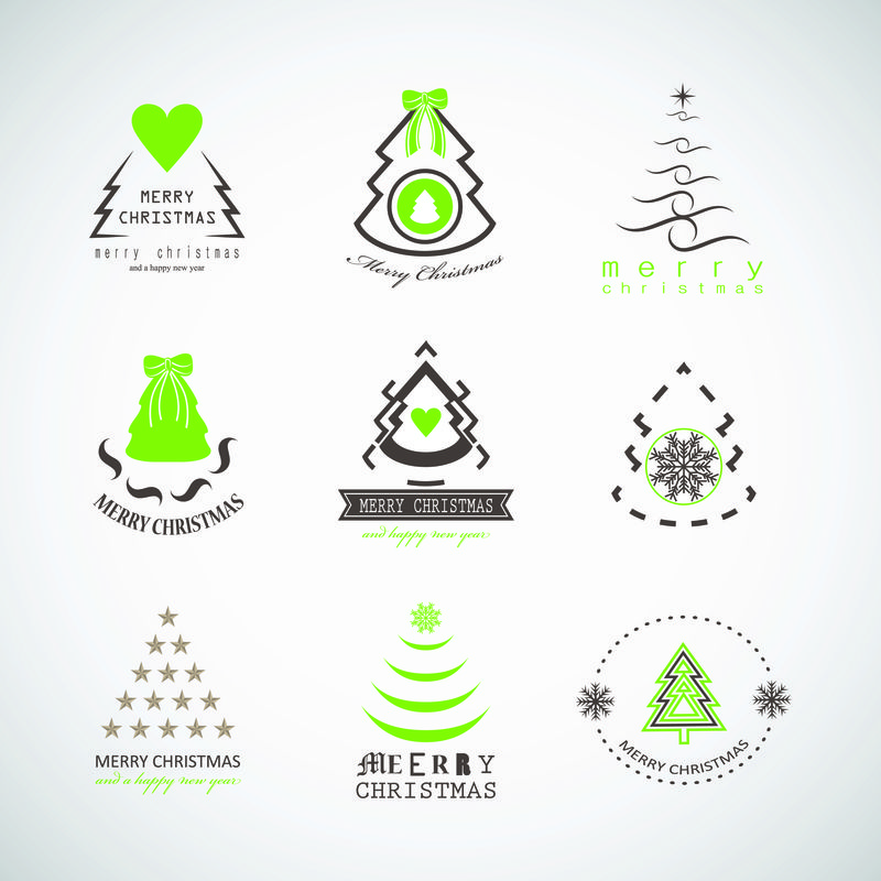 矢量圣诞树图标