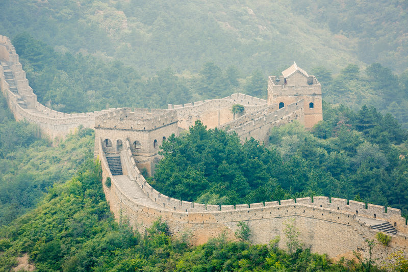 雾中的中国长城