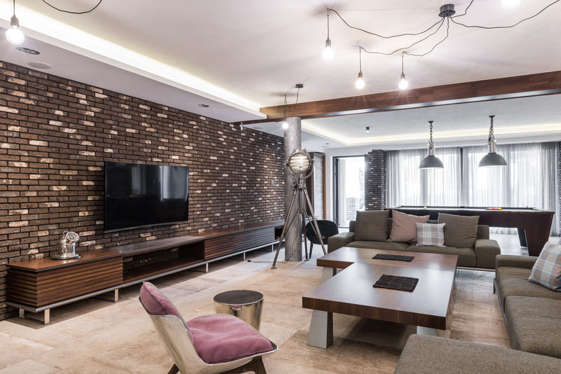 现代别墅室内大客厅