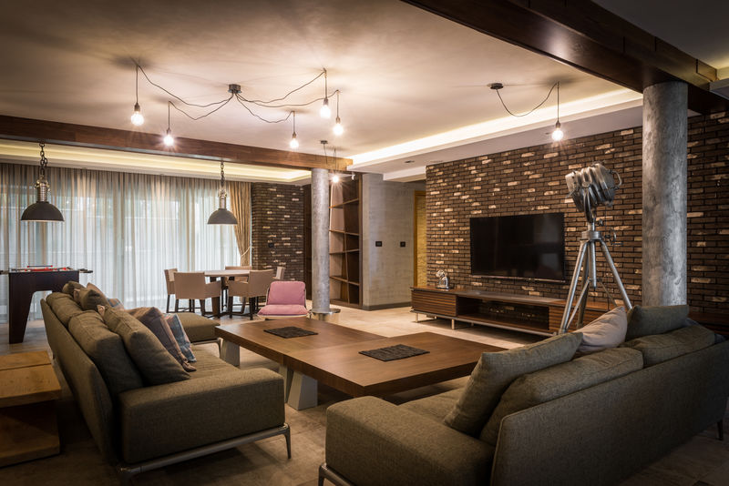 现代别墅室内大客厅