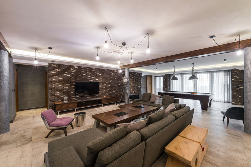 现代别墅室内大客厅