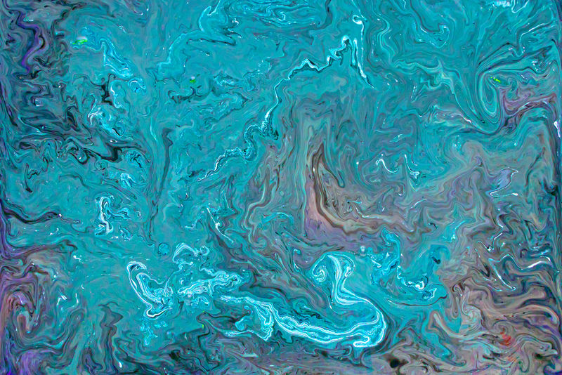 绿色和橙色混合-大理石纹理设计-当代艺术绘画、海报印刷、时装插画