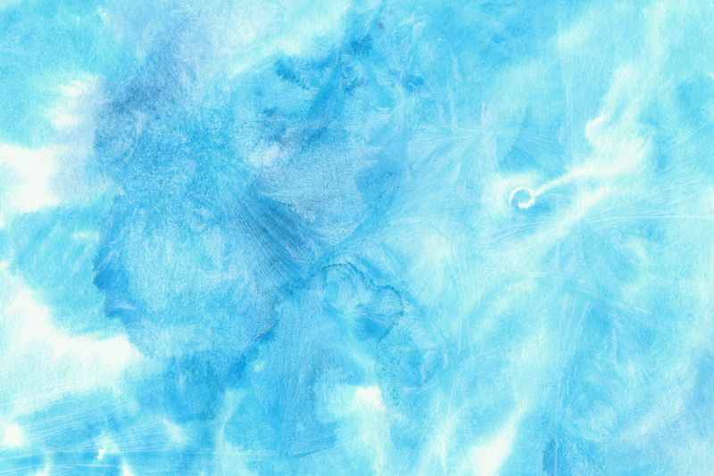 蓝冬水彩画ombre的泄漏和喷溅在白色的水彩纸的纹理背景 天然有机物形态与设计素材 高清图片 摄影照片 寻图免费打包下载
