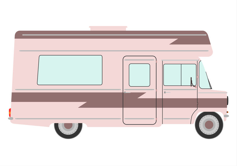 复古轮廓汽车之家-矢量！