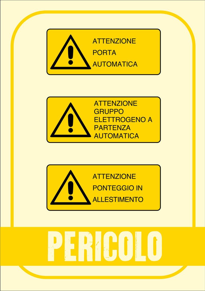 注意事项：移动机械、自动启动机、自动启动系统