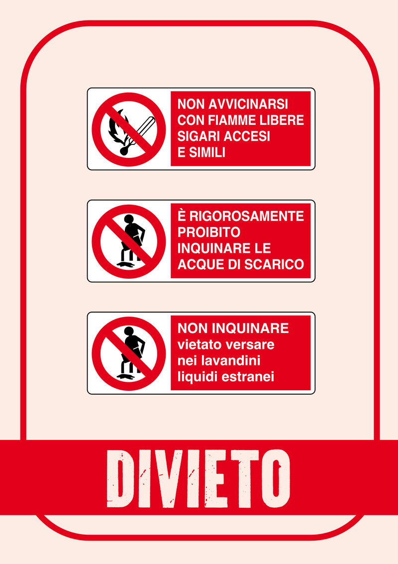 禁止标志：严禁用火焰接近雪茄等-严禁污染废水不污染-严禁将洗涤槽内液体倒出异物