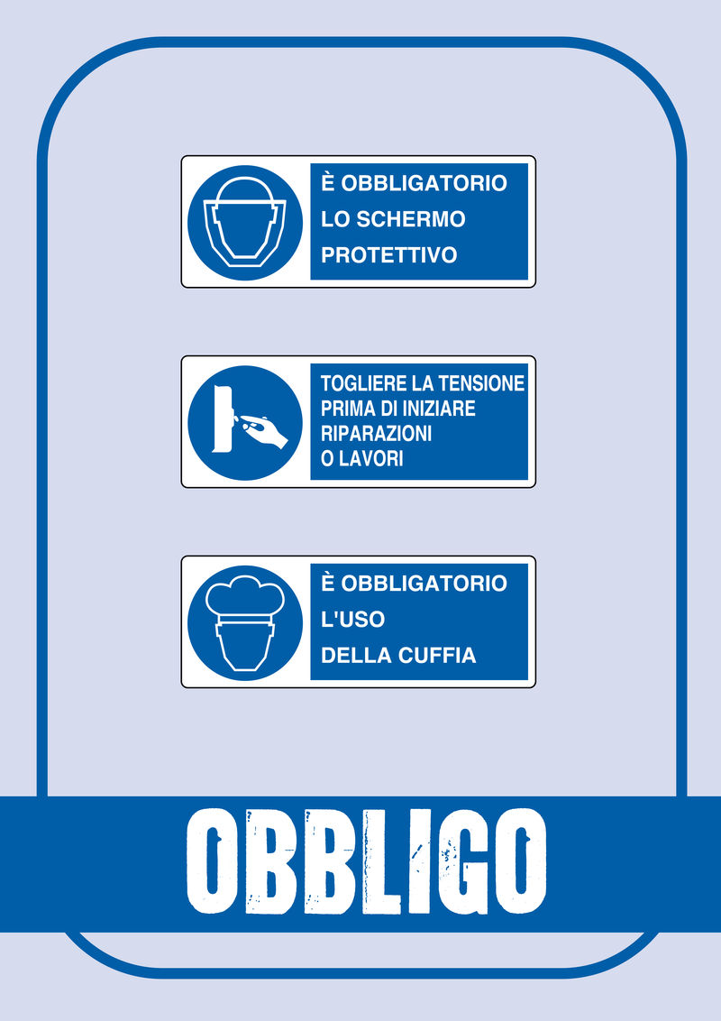信号义务：需要防护屏-在开始维修或工作前断开电源-必须使用耳机