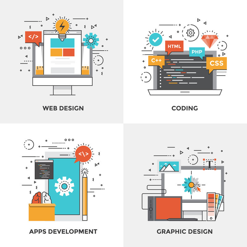 扁平的现代概念