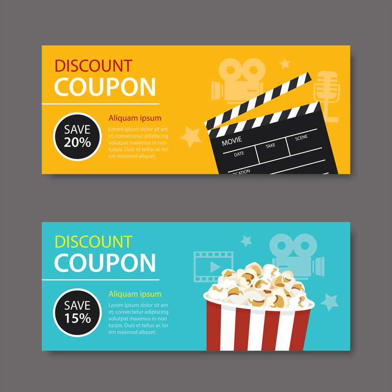电影优惠券平面设计