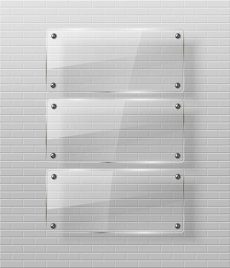 玻璃框架。矢量图。