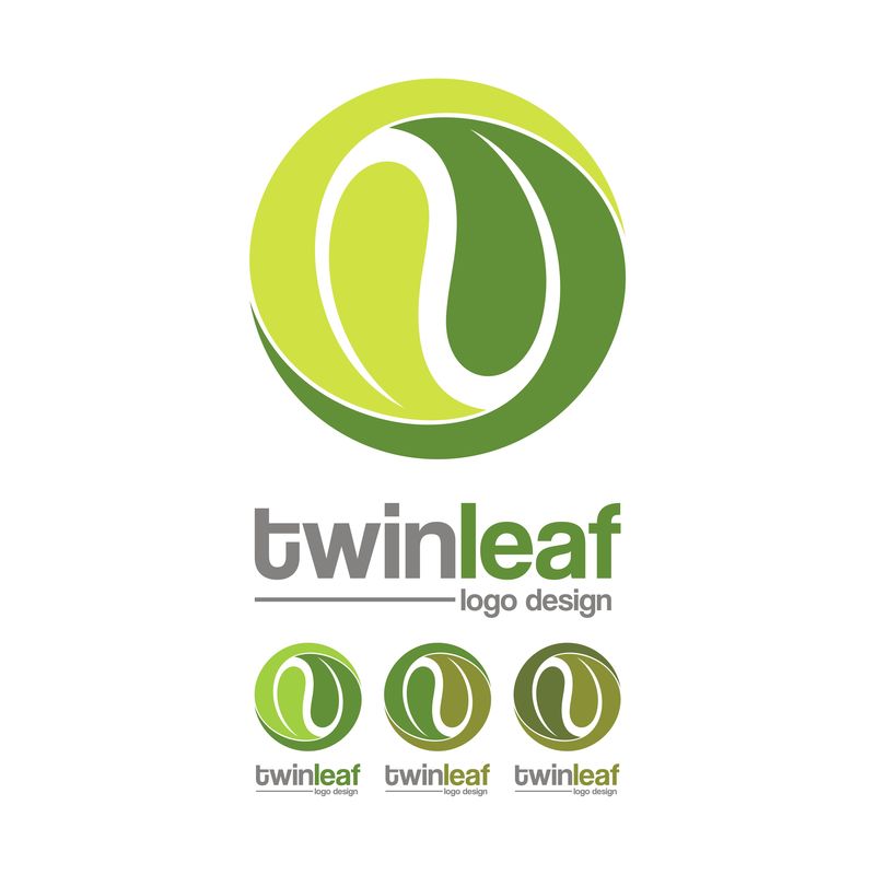 矢量绿色生态logo