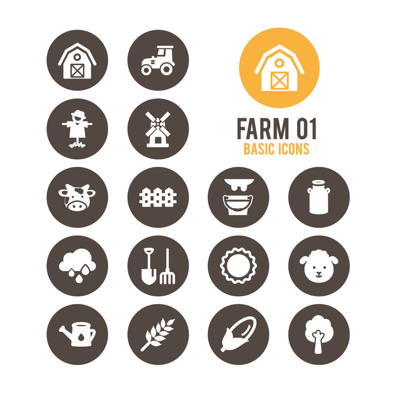 农业和农业偶像-矢量图解