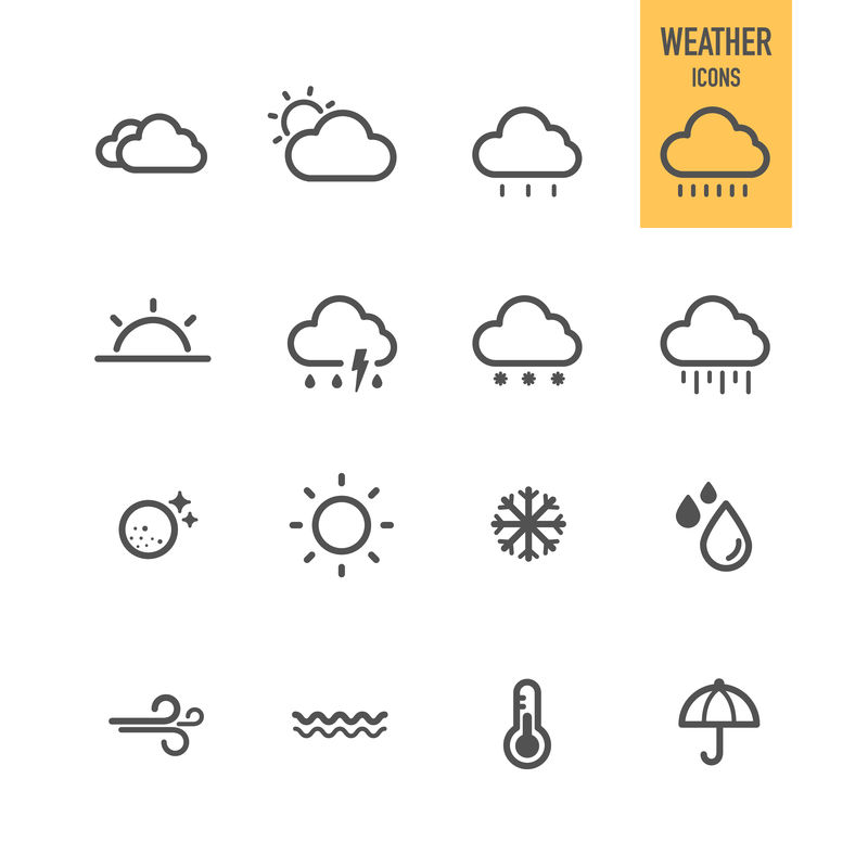 天气图标-矢量图解
