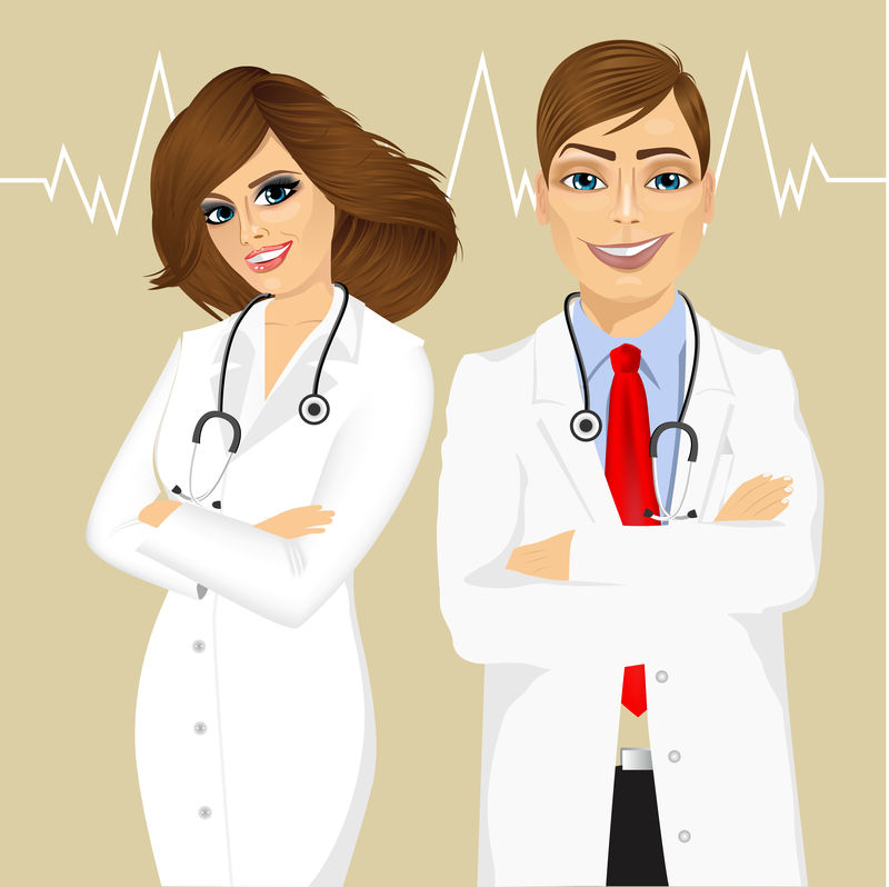 经验丰富的男女医生