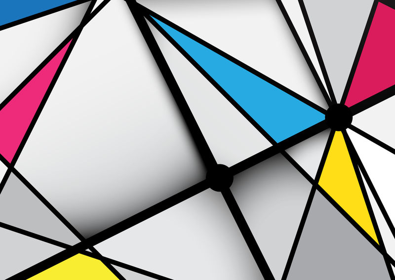 抽象的几何背景。立体灵感概念设计