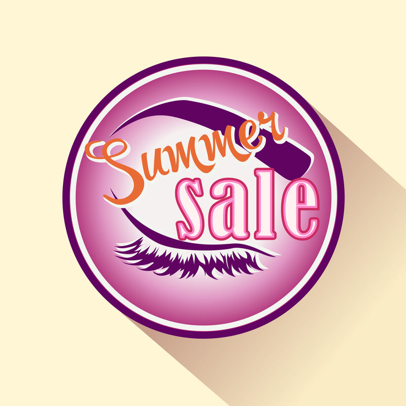 夏季大甩卖标志化妆品店