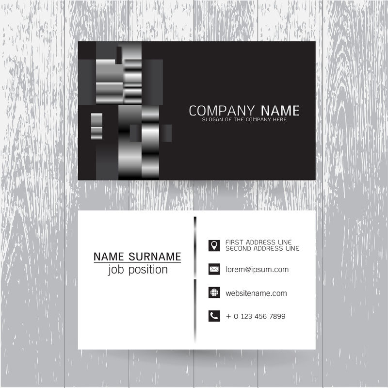 矢量化现代简易光名片模板与平板用户