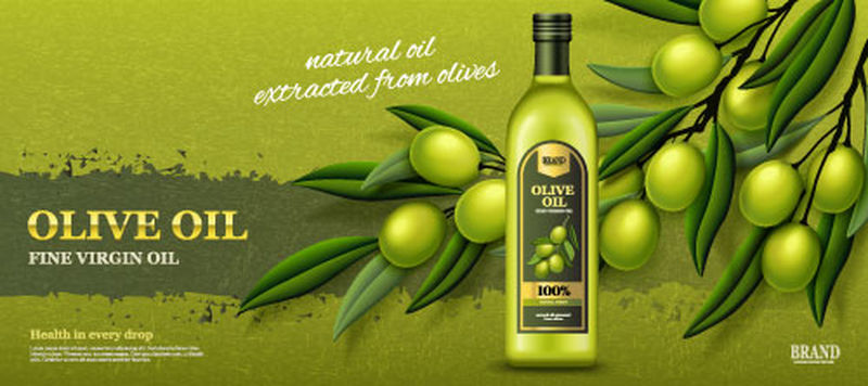 矢量橄榄油海报设计
