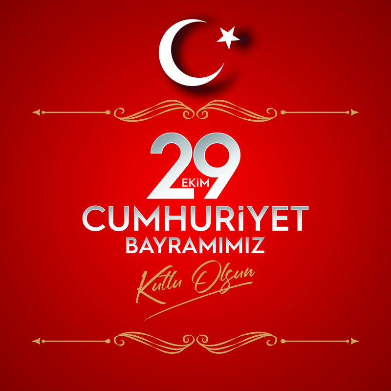 29 Ekim Cumhuriyet Bayrami 土耳其共和日 10月29日土耳其共和国日和国庆节 带有弯曲丝带和文字 的庆祝横幅 矢量图示素材 高清图片 摄影照片 寻图免费打包下载