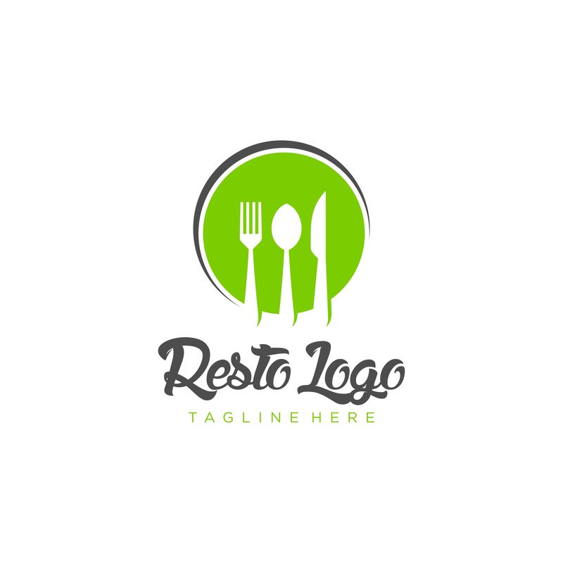 餐厅标志模板-现代餐饮圈标志