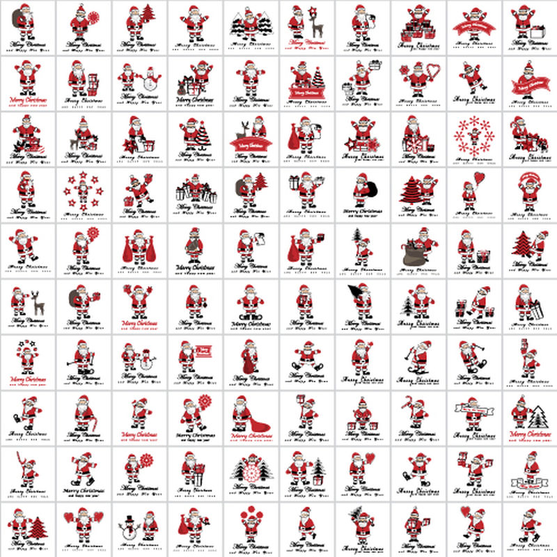 圣诞图标和元素集-矢量插图-平面设计-圣诞节图标的集合-用于Web、网站、打印、演示模板、移动应用程序和促销材料