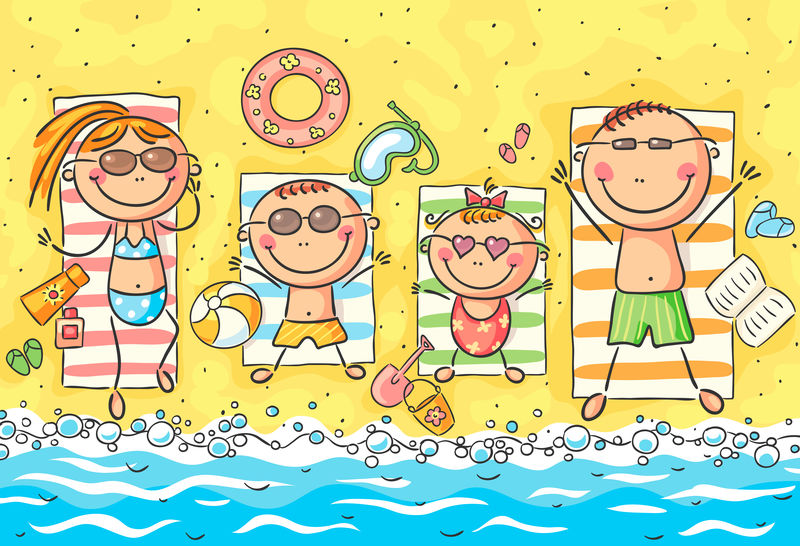 海边的幸福家庭