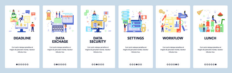 移动应用程序登录屏幕-编剧-公告-广播和视频直播-用于网站和移动开发的菜单矢量横幅模板-网站设计平面图