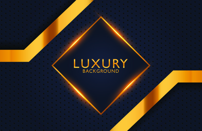 几何豪华金金属背景。平面设计元素F