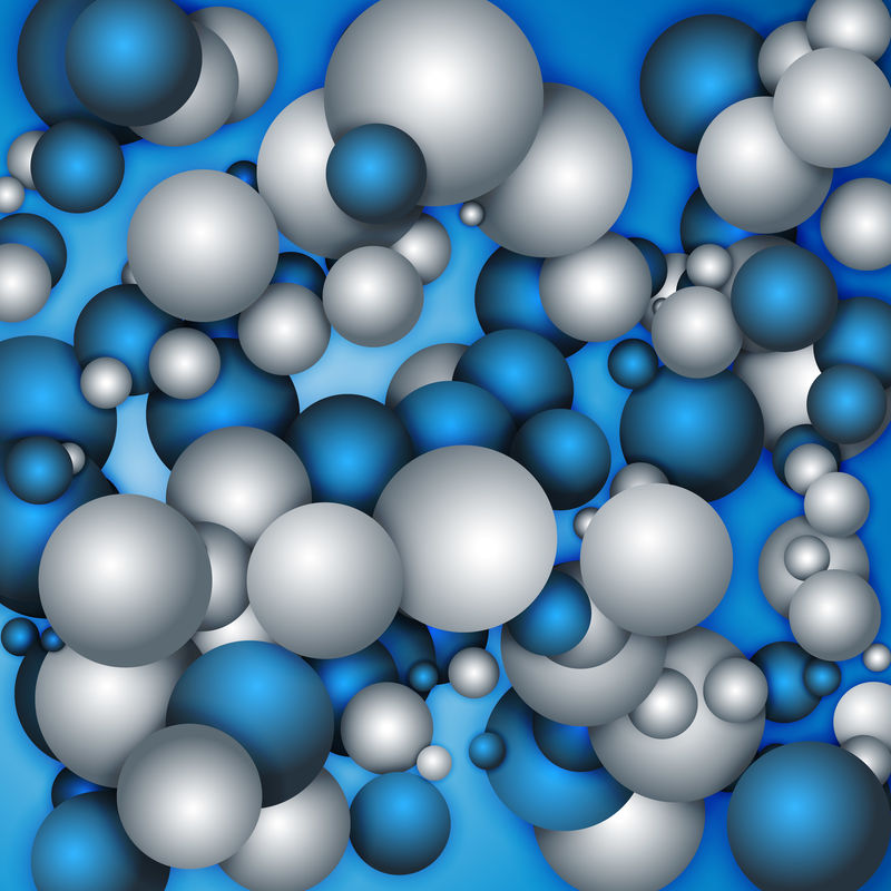 彩色球体矢量插图