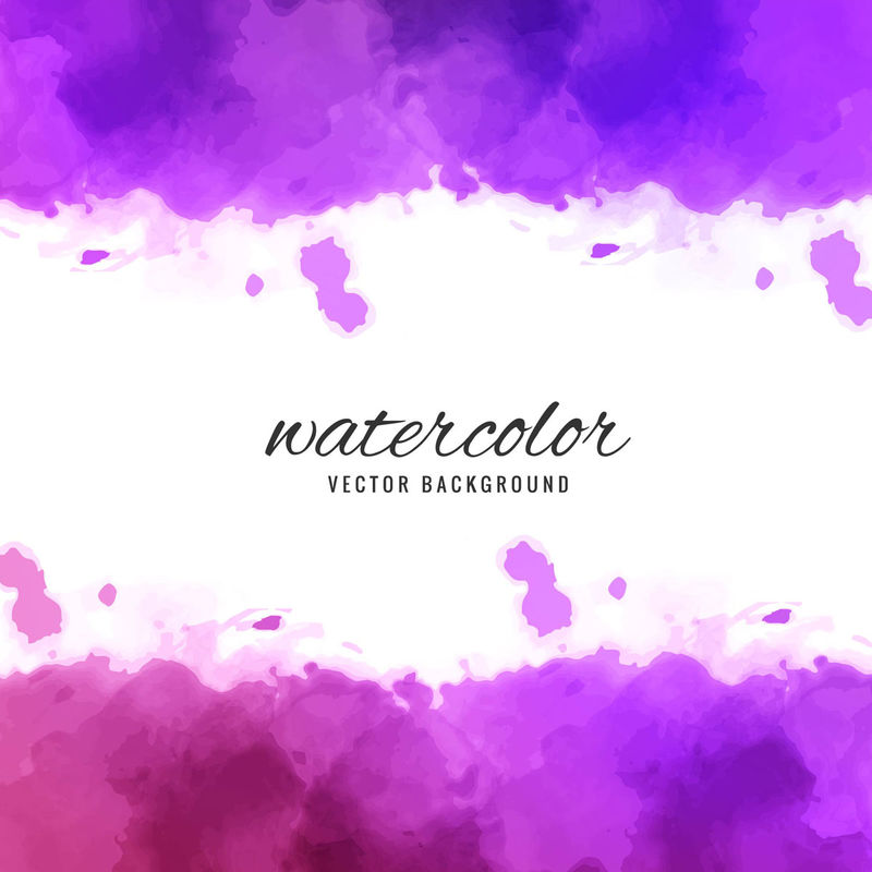 网页设计的水彩横幅-矢量图示