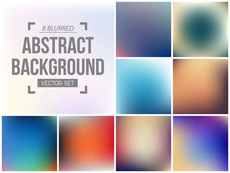 多色模糊背景集。