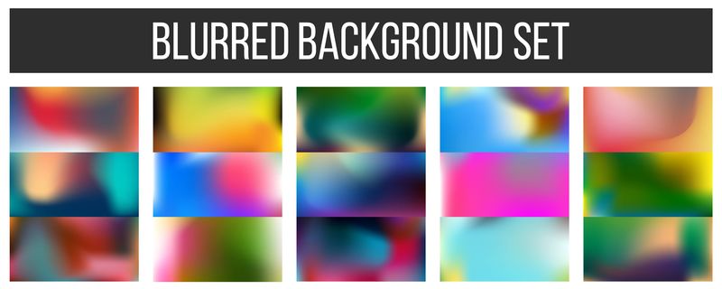 多色模糊背景集。