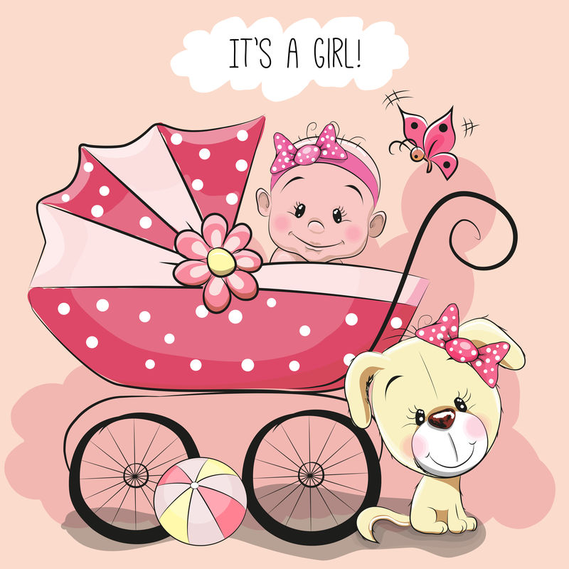 贺卡是一个女孩