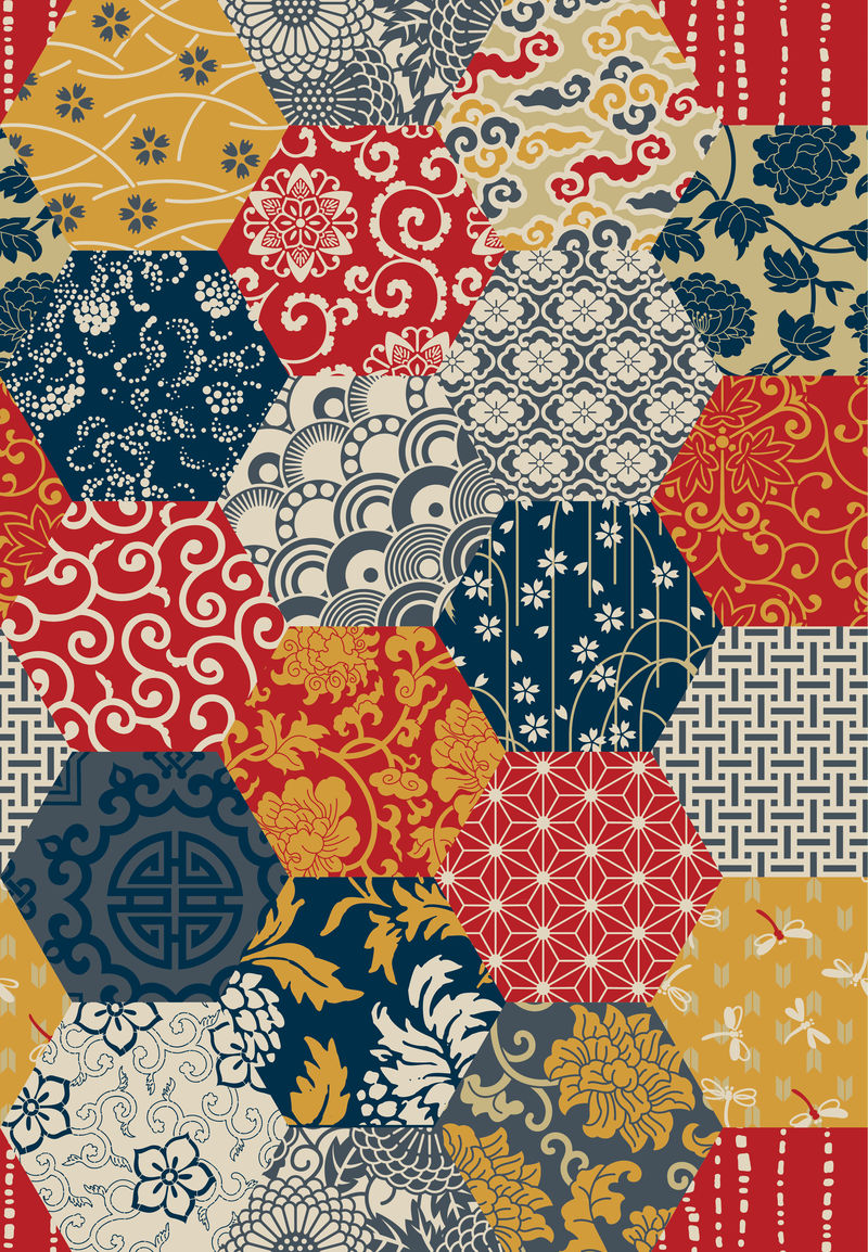 矢量彩色图案背景